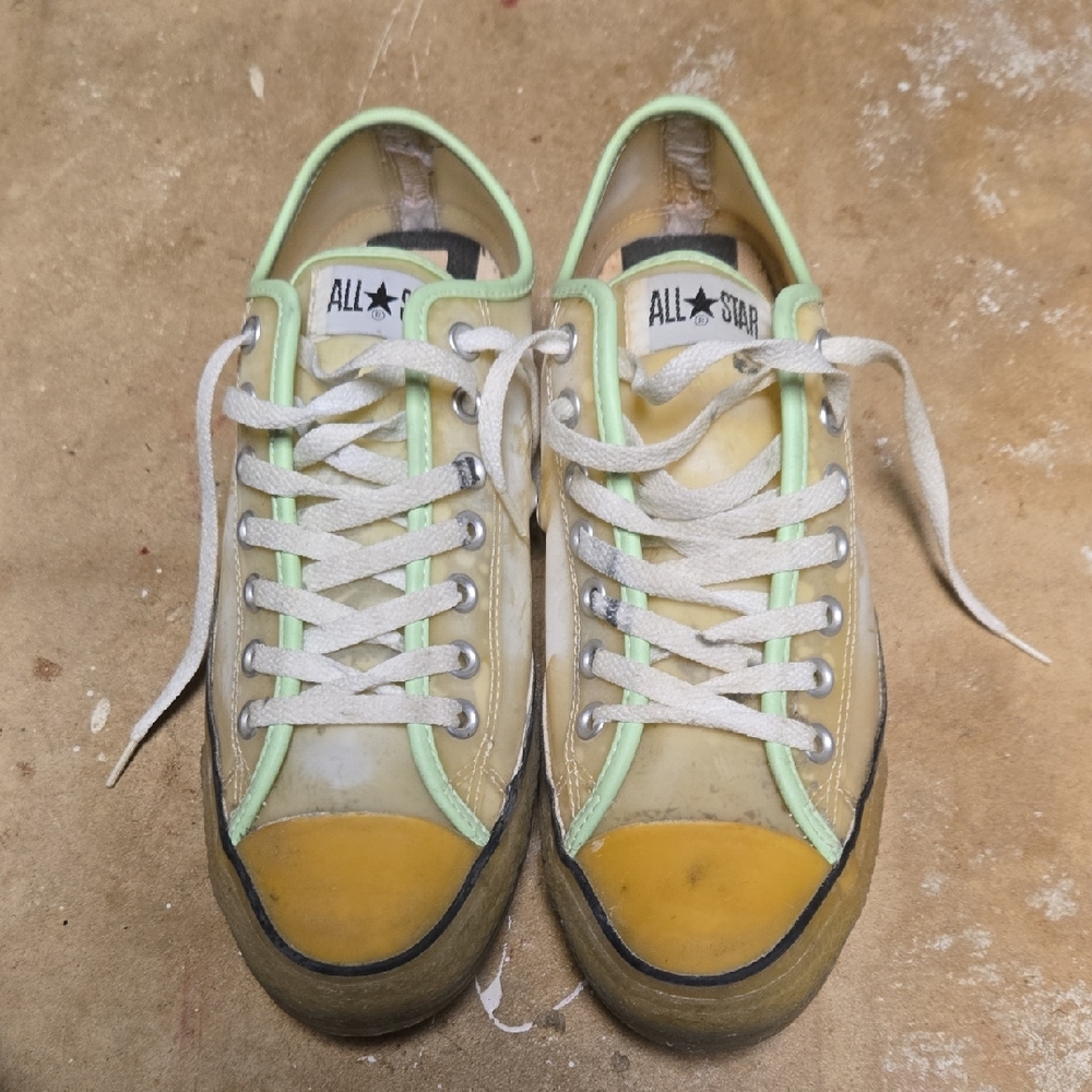 Converse Yellow and Green Athletic Shoes